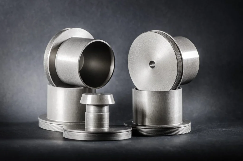 Циліндричні металеві компоненти.